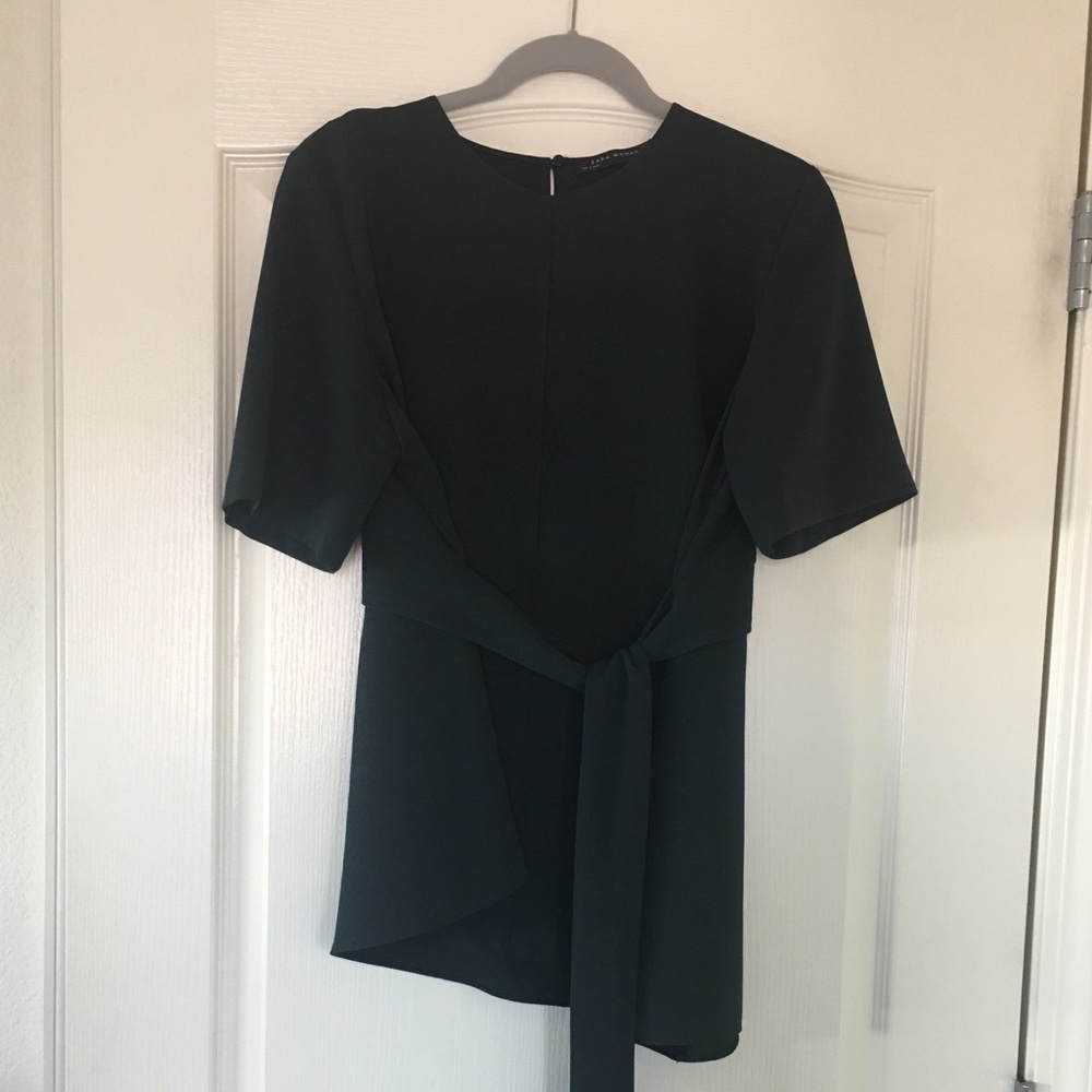 ZARA | Asymmetrical, Tie- Waist Top